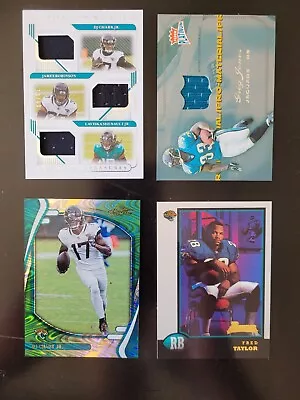 4 Card Jacksonville Jaguars Lot- DJ Chark GU MEM #/99 Wave #/50 Fred Taylor RC • $3.99