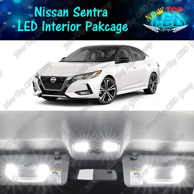 Canbus White Interior LED Lights Package Kit For 2020 2021 Nissan Sentra • $14.79