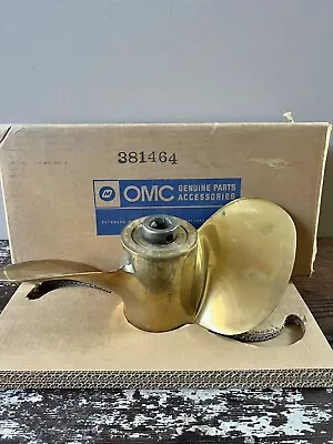 OMC 381464 2 Blade Brass Prop 13x18 Vintage NOS • $129