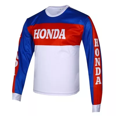 Vintage 80's Style Honda Motocross Jersey MX Enduro AHRMA Motorcycle Enduro  • $39.99