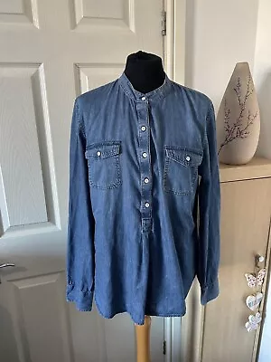 Tommy Hilfiger Size XL Top Shirt Womens Denim Long Sleeve Blue South Western • £12.99