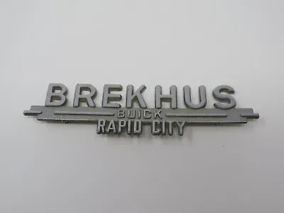 Vintage Brekhus Buick SD Car Dealership Dealer Metal Nameplate Badge Emblem • $46.40