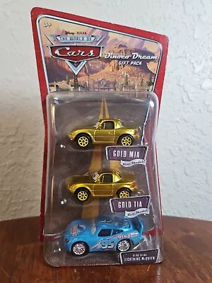 Disney Pixar Cars Gold Mia Tia Bling Lightning Mcqueen Vertical Woc 3 Pack Save  • $20