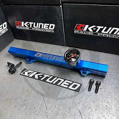 K-Tuned Fuel Rail K-Tuned Fuel Pressure Gauge For Civic Si RSX TSX EP3 (Blue) • $248.95