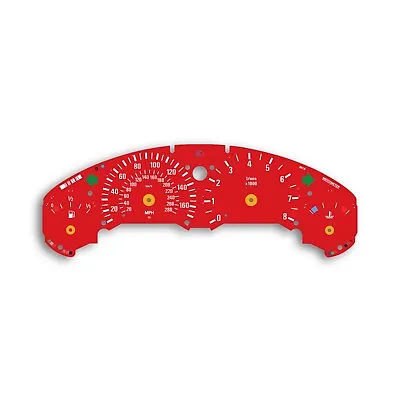 BMW E36 M3 Red Dach Instrument Cluster Replacement Gauge Faces 160 Mph 280 Kmh • $89