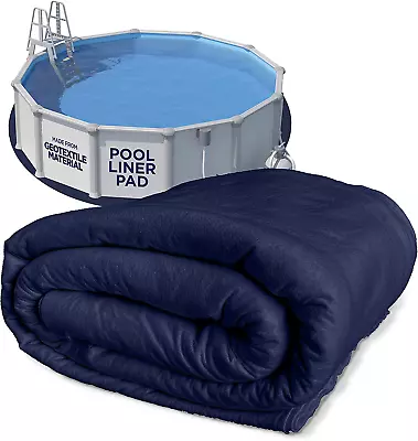 18-Ft Round Blue Pool Liner Pad - Puncture Prevention Extend Liner Life • $89.99