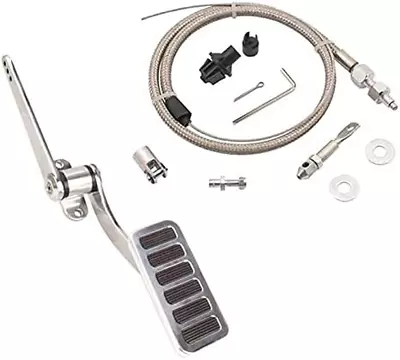 Polished Aluminum Accelerator Pedal & Mr Gasket Cable Kit • $158.17