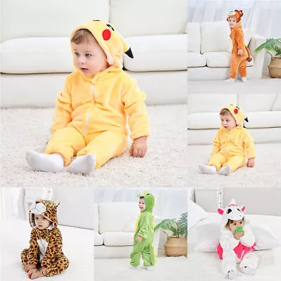 Baby Toddler Boys Girls Animal 1onesie Romper Jumpsuit Costume Cosplay Leopard • £17.13