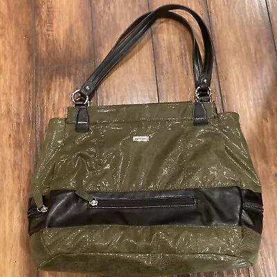 Miche Prima Base Bag Handles & Shell Deanna Olive Green / Black Faux Leather SET • $39