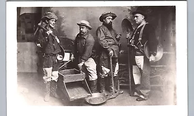 GOLD MINERS: NICE VINTAGE REPRINT Real Photo Postcard Rppc California Ca • $20