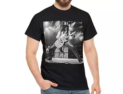 Slash Tee Black Unisex T-Shirt Guns N’ Roses American Guitarist Slash Tee • $32.81