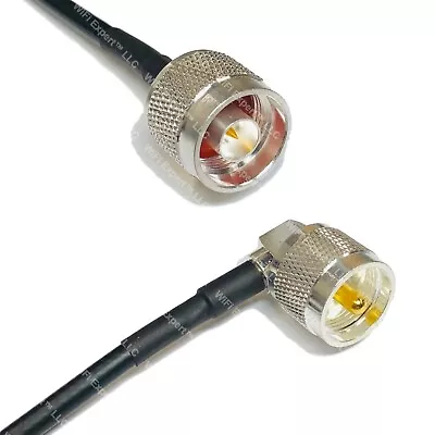 RFC240UF N MALE To UHF Male Angle RF Cable FAST-SHIP LOT • $15.80