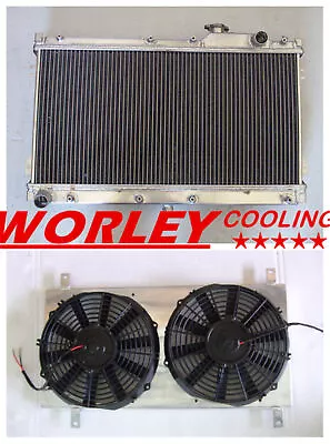 Alloy Radiator + Fan Shroud For Mazda MX-5 NA B6 BP 1.6L 4Cyl 89-97 MT 2Row New • $226