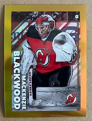 Mackenzie Blackwood 2022-23 Topps Chrome NHL Sticker GOLD REFRACTOR #305 /50 • $9.99