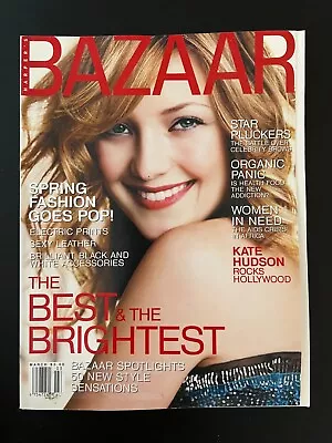 HARPER'S BAZAAR Magazine KATE HUDSON March 2001 Fashion Vintage Ads • $8