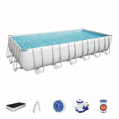 Bestway 56475 Swimming Pool 24FT Power Steel 732 X 366 X 132 Cm • £12500