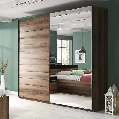 Modern Sliding Door Wardrobe Beta Sliding Door Wardrobe 180cm In Oak Monastery • £519