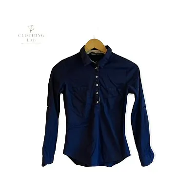 Zara XS Shirt Women Blue Button • £0.99