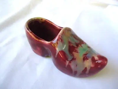 Vintage Mingay Casey Ware Australia Shoe Clog Figurine Drip Glaze Pottery Vase • $9.99