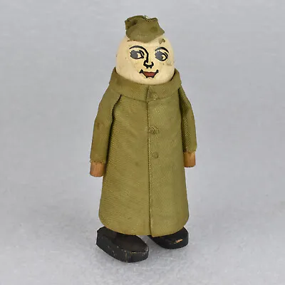 Vintage Wood & Cloth WW2 Military Army Soldier Doughboy Figure Doll 4  • $24.95