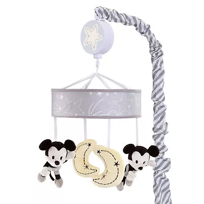 Disney Baby Mickey Mouse Gray/Yellow Musical Baby Crib Mobile By Lambs & Ivy • $54.99