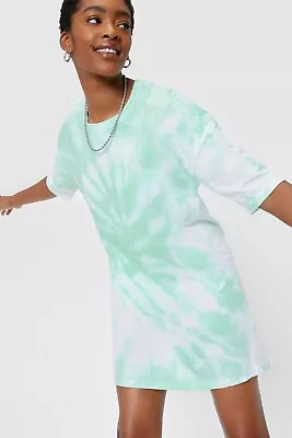 £5 • Buy Nasty Gal Mint Green Tie Dye Acid Wash T-shirt Dress BNWT Size Medium