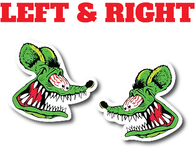 Rat Fink Hot Rod Multi Size Two-pack Premium Decal Sticker Car Window • $10.95