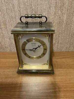 £12.99 • Buy Vintage Metamec Brass Marble Carriage Mantel Clock