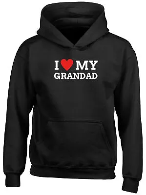 I Love My Grandad Kids Hoodie Grandpa Gramps Pops Boys Girls Gift Top • £13.99