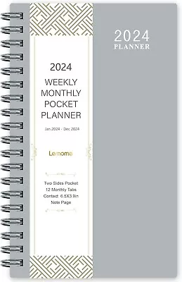 2023-2024 Pocket Planner/Calendar - A6 Size Weekly & Monthly Pocket Planner • $7.69