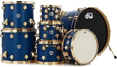 DW Collector's Series Maple Mahogany 7-piece Shell Pack - Satin Regal Blue • $7444.80