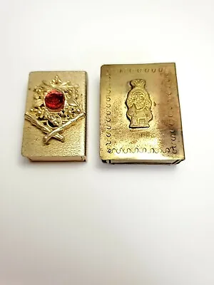 Antique Match Box Metal Box Cases • $30