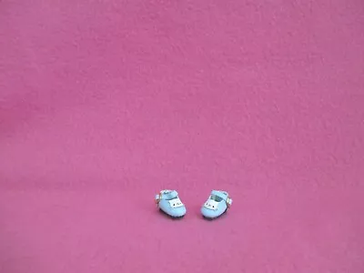 Blue Mary Jane Doll Shoes White Kitty For 1/8 Middle Blythe * 1/12 Bjd * Ob11  • $15