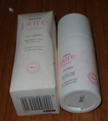 2 X Waitrose Pure Hydration Eye Cream For Sensitive Cream - 15ml (Imperfect Box) • £0.99