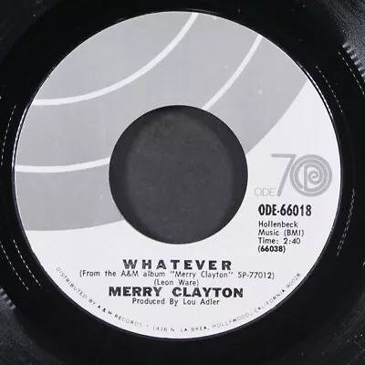 MERRY CLAYTON: After All This Time / Whatever ODE 7  Single 45 RPM • $10