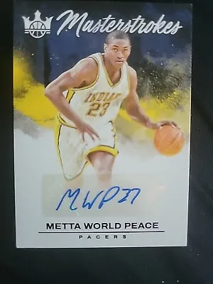 23-24 Kings Of The Court  Masterstrokes Ssp Pacers Metta World Peace  Auto /35 • $60