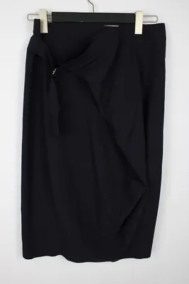 MARITHE FRANCOIS GIRBAUD Black Straight Pencil Slit Skirt I44 / F40 / D38 / US29 • $38.21