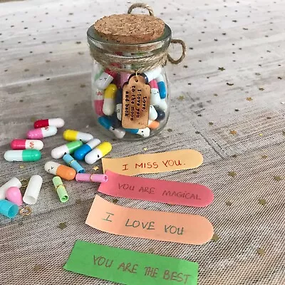 Valentine Gift Love Note Capsules Personalized Tag Love You To The Moon & Back • $14.96