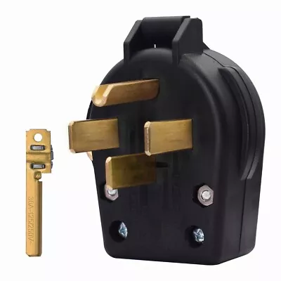 $11.99 • Buy NEMA 14-50P Plug, 4 Prong Dryer/Range Oven Stove Angle Plug, 30-50 Amp 125/250V