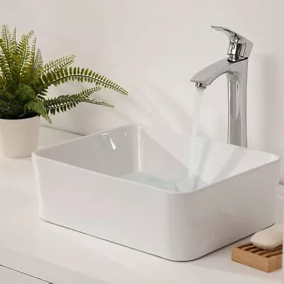 £32.50 • Buy Bathroom Cloakroom Basin Sink Hand Wash Counter Top Wall Mounted Hung Ceramic UK