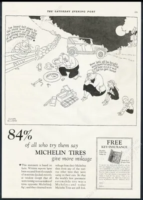 1927 Michelin Man Tires Bibendum Stranded Family Art Vintage Print Ad • $8.09