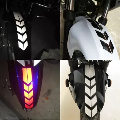 Motorcycle Scooter Bike Fender Decal Sticker Reflective Auto Racing Arrow Stripe • $5.95