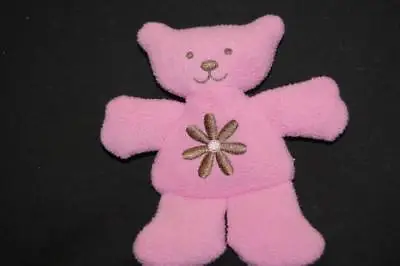 £14.58 • Buy Pink Baby Teddy Bear Sewn Brown Flower Chest Kyle & Deena Plush 5  Toy Lovey