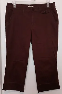 $7.20 • Buy Z. Cavaricci Authentic Vintage Brown Cropped Stretch 5-pocket Pants Sz 12 37x23