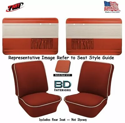 1965-66 VW Bug OEM Door Panel & Upholstery Cover Kit Sedan - Brick Red • $969.41