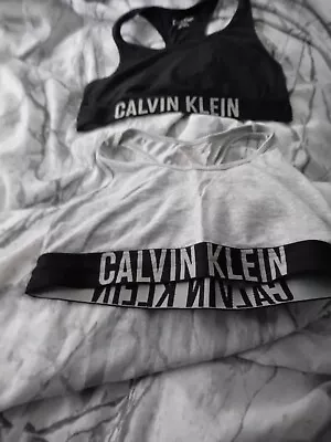 Girls Crop Bra Tops By Calvin Klein • £5