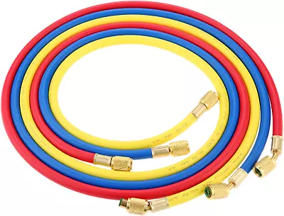 AC Refrigerant Charging Hoses 70  R410A HVAC Charging Hose Set With 1/4  Male A • $35.50