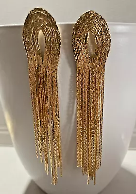 Zara Vintage Style Gold Tassel  Earrings • £11.99