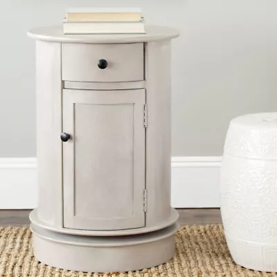 SAFAVIEH Tabitha Swivel Accent Table | Vintage Grey | • $177.99