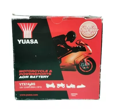 Yuasa - YTX14-BS Motorcycle & Powersports AGM Battery ⭐⭐⭐⭐⭐ ✅ • £62.49